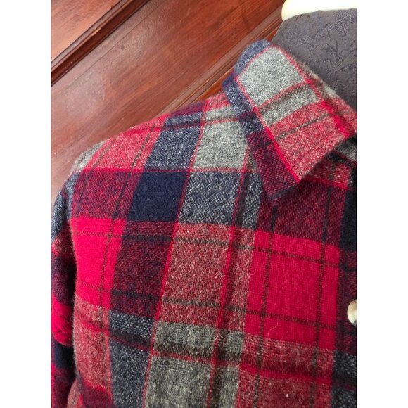 Ardsley Mens XL Plaid Flannel Wool Shirt With Single Needle Tailoring - Picture 2 of 8